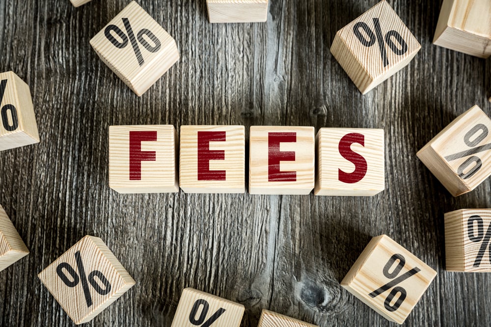 Wooden Blocks with the text Fees Wooden Blocks with the text Fees